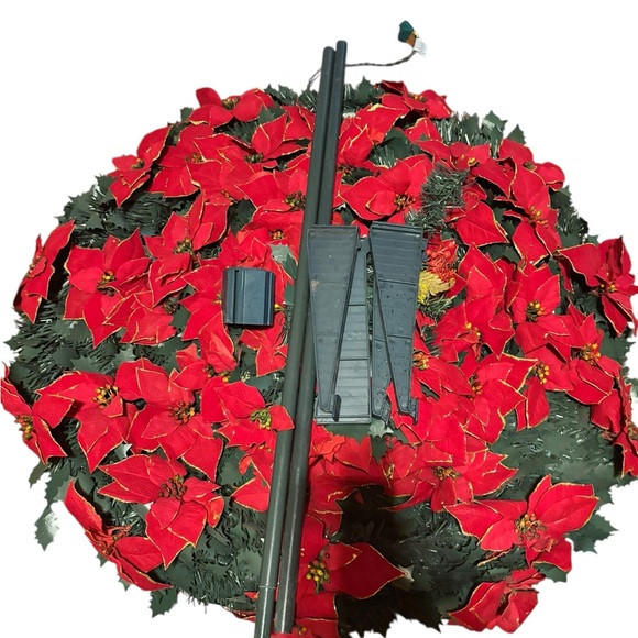 6´ Pre-Decorated Green Poinsettia Pop-Up Artificial...